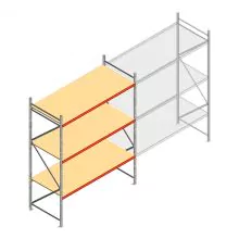 Weitspannregal AR 3000x2700x1000 mm (hxbxt) 3 Ebenen verzinkt Anfangsregal