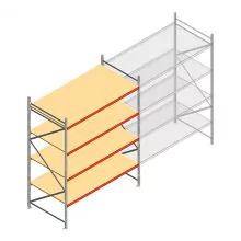 Weitspannregal AR 3000x2700x1200 mm (hxbxt) 4 Ebenen verzinkt Anfangsregal mit vormontierten Rahmen