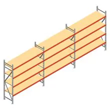 Vorteilsreihe Weitspannregal AR 2250x6230x600 mm (hxbxt) 4 Ebenen