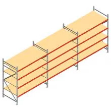 Vorteilsreihe Weitspannregal AR 2250x5750x1000 mm (hxbxt) 4 Ebenen