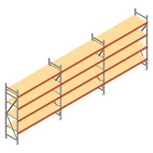 Vorteilsreihe Weitspannregal AR 2250x6950x600 mm (hxbxt) 4 Ebenen