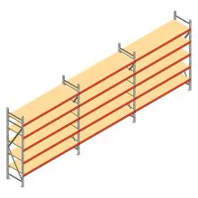 Vorteilsreihe Weitspannregal AR 3000x6230x600 mm (hxbxt) 5 Ebenen