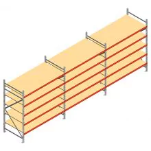Vorteilsreihe Weitspannregal AR 3000x5750x1000 mm (hxbxt) 5 Ebenen