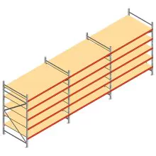Vorteilsreihe Weitspannregal AR 3000x5750x1200 mm (hxbxt) 5 Ebenen