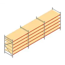 Vorteilsreihe Weitspannregal AR 3000x8300x1200 mm (hxbxt) 5 Ebenen mit vormontierten Rahmen