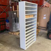 Fächerschrank BT 12 Ebenen 1980x1000x300 mm (hxbxt) grau Schaden ohne Trennwände