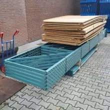 Voordeelpartij gebruikte Hovuma palletstelling 4920x11150x1100 mm (hxbxd) 4 niveaus met spaanplaten