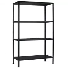 Fachbodenregal Basic 1800x1000x400 mm (hxbxt) 4 Ebenen schwarz 65 kg