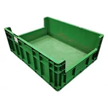 Gebrauchter Kunststoff Stapelbehälter, Lagerbehälter 800x600x290 mm (lxbxh) grün