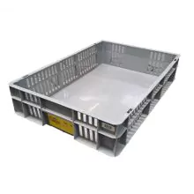 Gebrauchte Kunststoff-Stapelbehälter, Lagerbehälter 600x400x120 mm (lxbxh) grau