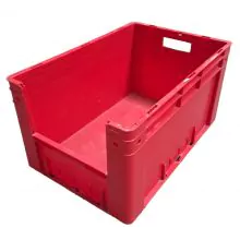 Gebrauchter schwerer stapelbarer Transportbehälter VTK4 600x400x320 mm (lxbxh) rot
