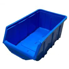 Gebrauchte Lagerbehälter, Stapelbox 368x219x148 mm (lxbxh) blau