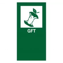 Magnetischer Aufkleber für modulares Abfalltrennungsgerät GFT grün