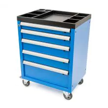Werkzeugwagen mit 5 Schubladen 840x610x450 mm (hxbxt) Blau