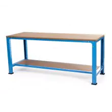 Werkbank doppellagig 850x2000x700 mm (hxbxt) blau