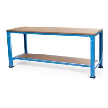 Werkbank doppellagig 850x1700x700 mm (hxbxt) blau