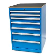 Werkzeugschaft mit 7 Schubladen 1048x710x725 mm (hxbxt) blau