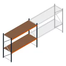 Weitspannregal Kimer 2000x2400x800 mm (hxbxt) 2 Ebenen Anfangsregal mit vormontierten Rahmen