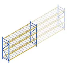 Gebrauchte Esmena Weitspannregal 2250x3600x1100 mm (hxbxt) 4 Ebenen Anfangsregal