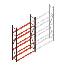 Bandenstelling grootvak AR 2500x1610x400mm (hxbxd) 4 niveaus beginsectie