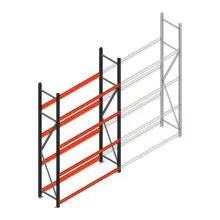 Bandenstelling grootvak AR 2500x1610x500mm (hxbxd) 4 niveaus beginsectie