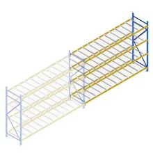 Gebrauchte Esmena Weitspannregal 2250x3600x1100 mm (hxbxt) 4 Ebenen Anbauregal