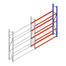 Reifenregal Weitspann AR 2500x2010x400 mm (hxbxt) 4 Ebenen Anbauregal