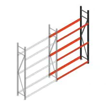Bandenstelling grootvak AR 2250x1610x400mm (hxbxd) 3 niveaus aanbouwsectie