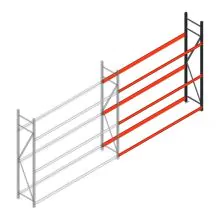 Bandenstelling grootvak AR 2250x2250x500mm (hxbxd) 3 niveaus aanbouwsectie
