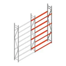 Reifenregal Weitspann AR 3000x1610x400mm (hxbxt) 4 Ebenen Anbauregal