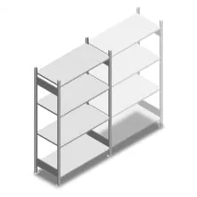 Fachbodenregal Heavy Duty 2000x1000x500mm (hxbxt) 4 Ebenen 150 kg Anfangsregal
