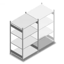Fachbodenregal Heavy Duty 2000x1000x800mm (hxbxt) 4 Ebenen 250 kg Anfangsregal