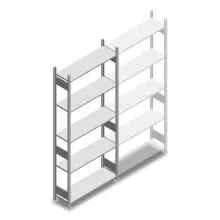 Fachbodenregal Heavy Duty 2500x1000x300mm (hxbxt) 5 Ebenen 250 kg Anfangsregal