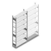 Fachbodenregal Heavy Duty 2500x1000x300mm (hxbxt) 7 Ebenen 250 kg Anfangsregal