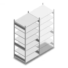 Fachbodenregal Heavy Duty 2500x1000x800mm (hxbxt) 7 Ebenen 250 kg Anfangsregal