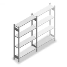 Fachbodenregal Heavy Duty 2000x1300x300mm (hxbxt) 4 Ebenen 150 kg Anfangsregal