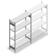 Fachbodenregal Heavy Duty 2000x1300x400mm (hxbxt) 4 Ebenen 150 kg Anfangsregal