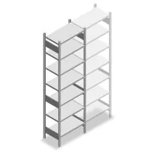 Fachbodenregal Heavy Duty 2500x750x400mm (hxbxt) 7 Ebenen 150 kg Anfangsregal