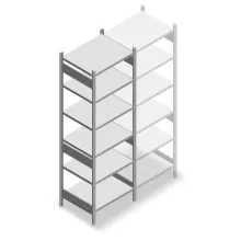 Fachbodenregal Heavy Duty 2500x750x600mm (hxbxt) 6 Ebenen 150 kg Anfangsregal