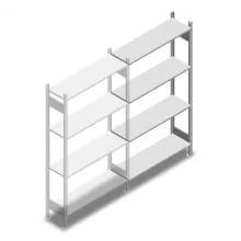 Fachbodenregal Heavy Duty 2000x1000x300mm (hxbxt) 4 Ebenen 250 kg Anbauregal