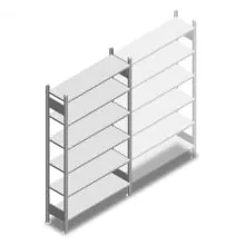 Fachbodenregal Heavy Duty 2000x1000x300mm (hxbxt) 6 Ebenen 250 kg Anbauregal