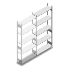 Fachbodenregal Heavy Duty 2500x1000x300mm (hxbxt) 5 Ebenen 250 kg Anbauregal