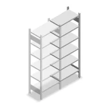 Heavy Duty Fachbodenregal 2000x750x400mm (hxbxt) 6 Ebenen 150 kg Anbauregal
