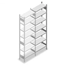 Heavy Duty Fachbodenregal 2500x750x300mm (hxbxt) 7 Ebenen 150 kg Anbauregal