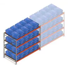 Fächerschrank AR 2000x2250x1200 mm (hxbxt) 4 Ebenen Anfangsregal