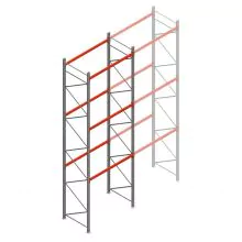 Palettenregal AR T2 6000x1850x1100mm (hxbxt) 3 Ebenen 2530kg/eben Anfangsregal