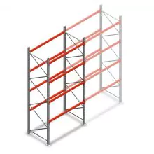 Palettenregal AR T2 4000x1850x1100mm (hxbxt) 4 Ebenen 2530kg/Ebene Anfangsregal