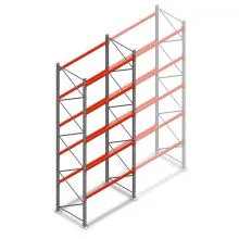 Palettenregal AR T2 5000x1850x1100mm (hxbxt) 5 Ebenen 2530kg/Ebene Anfangsregal