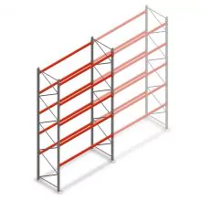 AR T2 Palettenregal 5000x2700x1100mm (hxbxt) 5 Ebenen 1820kg/eb. Anfangsregal