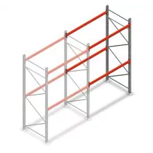 Palettenregal AR T2 3000x1850x1100mm (hxbxt) 2 Ebenen 2530kg/ebene Anbauregal